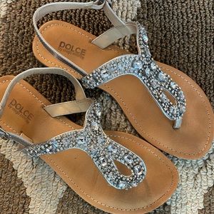Women’s Silver Rhinestone Sandals